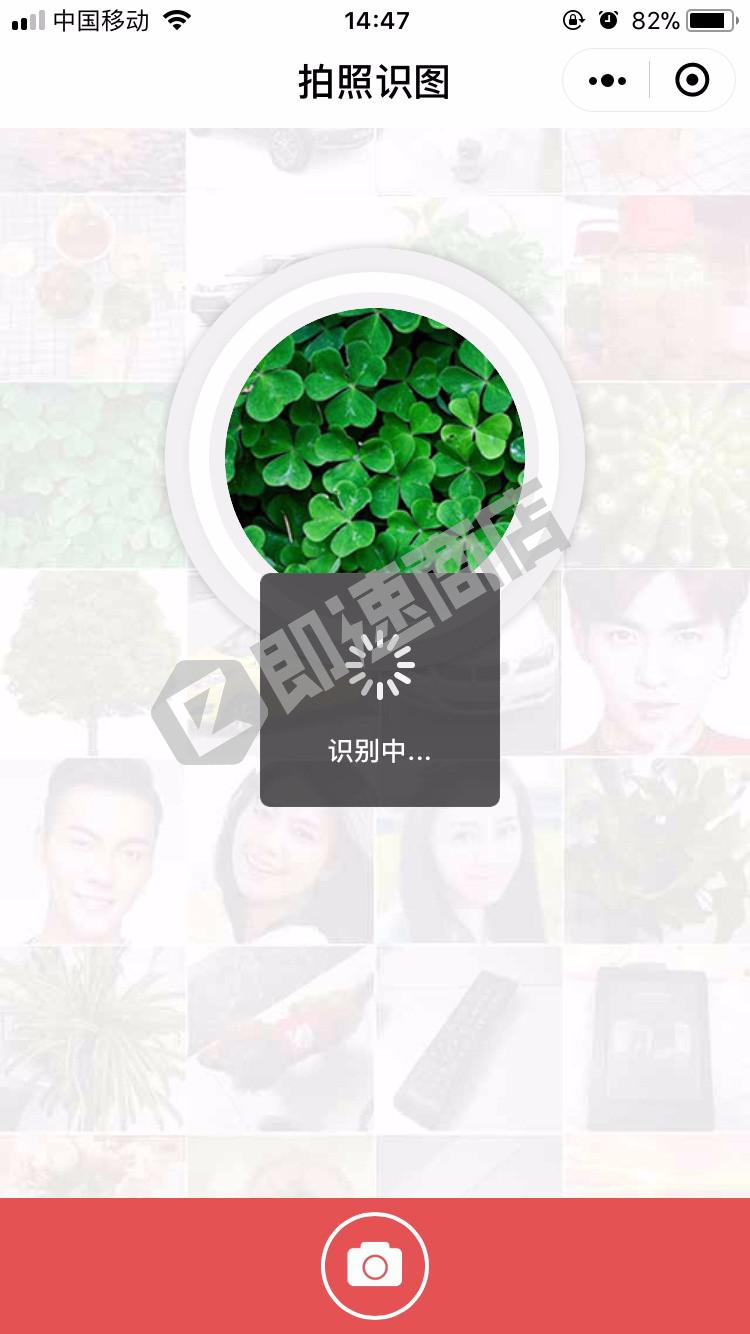 拍照识图小程序列表页截图